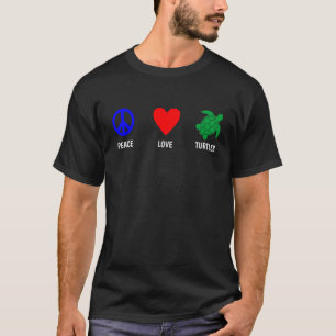 Peace Love Turtles Men Women Kids Gift Cute Funny T-Shirt