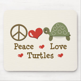 Peace Love Turtles Mousepad