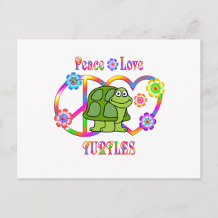 Peace Love Turtles Postcard
