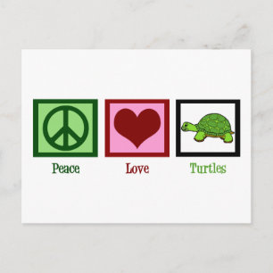 Peace Love Turtles Postcard