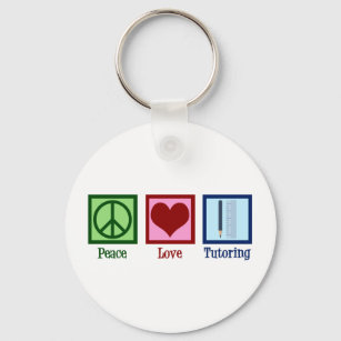 Peace Love Tutoring - Cute Tutor Key Ring