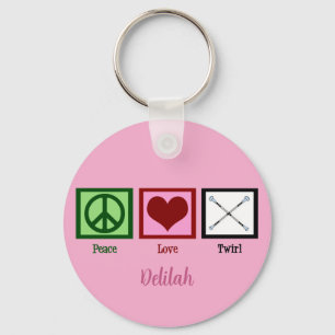 Peace Love Twirl Key Ring