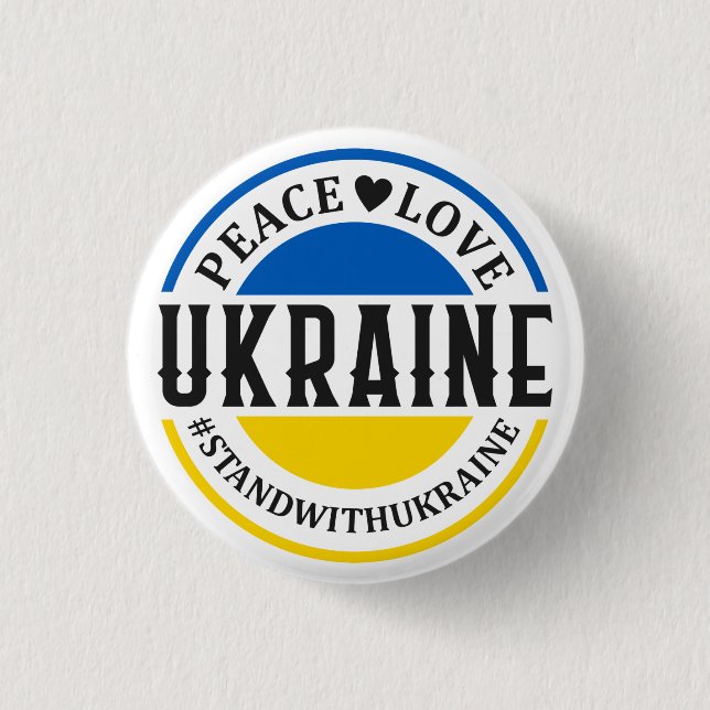 Peace Love Ukraine Button (Front)