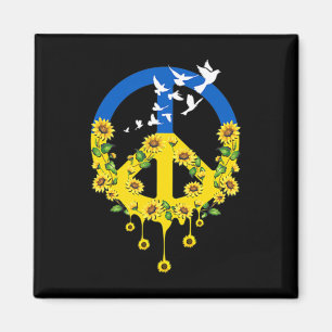 Peace Love Ukraine Dove Ukraine Sunflower Ukrainia Magnet