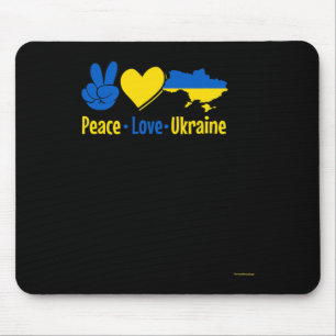 Peace Love Ukraine Flag Shirt Men Women Men Suppor Mouse Mat