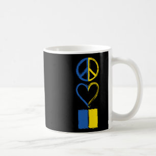 Peace Love Ukraine Ukrainian Flag Apparel Coffee Mug