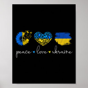 Peace Love Ukraine Ukrainian Flag Colors Ukraine S Poster
