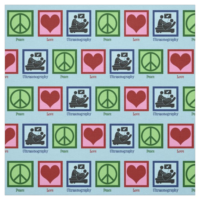Peace Love Ultrasonography Fabric (Swatch)