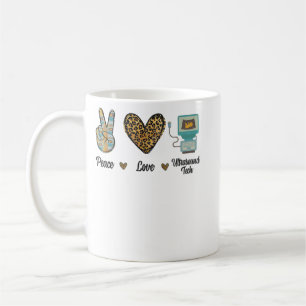 Peace Love Ultrasound Tech Sonography Sonographer  Coffee Mug