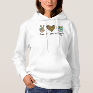 Peace Love Ultrasound Tech Sonography Sonographer  Hoodie