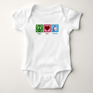 Peace Love Unicorns Baby Bodysuit
