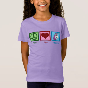 Peace Love Unicorns Kids T-Shirt
