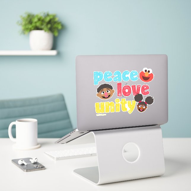 Peace Love Unity (Laptop On Desk)