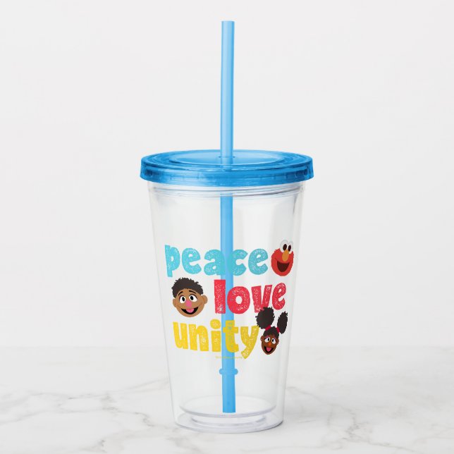 Peace Love Unity Acrylic Tumbler (Front)