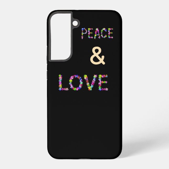 Peace Love Unity Hope Statement | Vibrant Typograp Samsung Galaxy S22+ Case (Back)