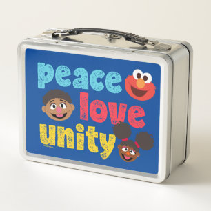 Peace Love Unity Metal Lunch Box