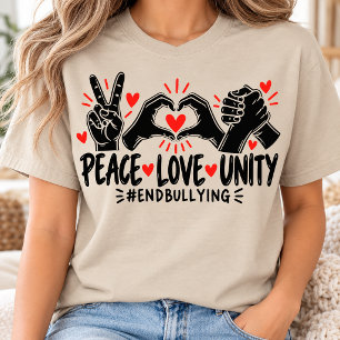 Peace Love Unity Orange Day Be Kind Anti Bullying T-Shirt