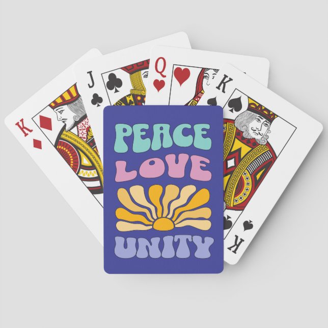 Peace Love Unity Playing Cards (Back)