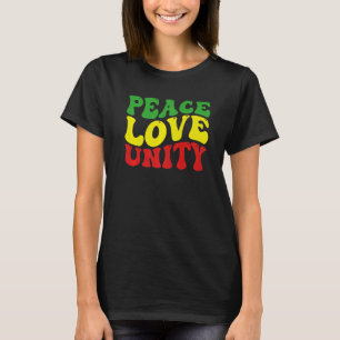Peace Love Unity Reggae Roots Jamaica Rasta Reggae T-Shirt