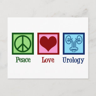 Peace Love Urology Postcard