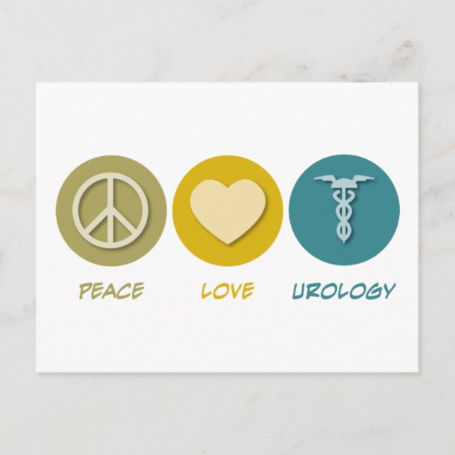 Peace Love Urology Postcard (Front)