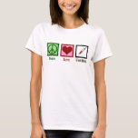 Peace Love Vaccines Cute Vaccination Nurse T-Shirt<br><div class="desc">Peace Love Vaccines Pro Vaccination t-shirt for a paediatrician or nurse who promotes herd immunity with vaccinations. Get a shot,  Covid 19 immunisation helps protect against hospitalisation.</div>