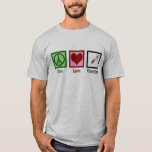 Peace Love Vaccines T-Shirt<br><div class="desc">Peace Love Vaccines Pro Vaccination gift for a paediatrician who promotes herd immunity with vaccinations.</div>