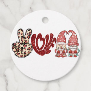 Peace Love Valentines   Valentines Day Favour Tags