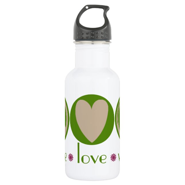Peace Love Vegan 532 Ml Water Bottle (Front)