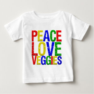 Peace Love Veggies Baby T-Shirt