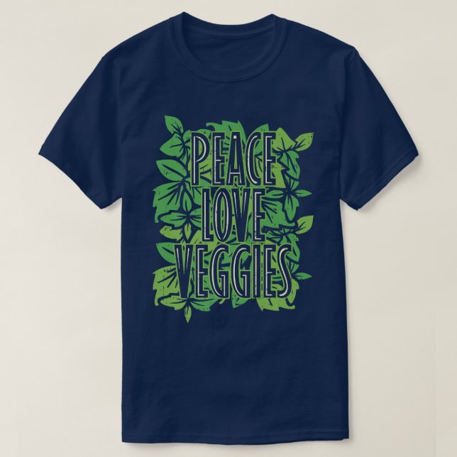 Peace Love Veggies Plants, Vegan Premium T-Shirt (Design Front)