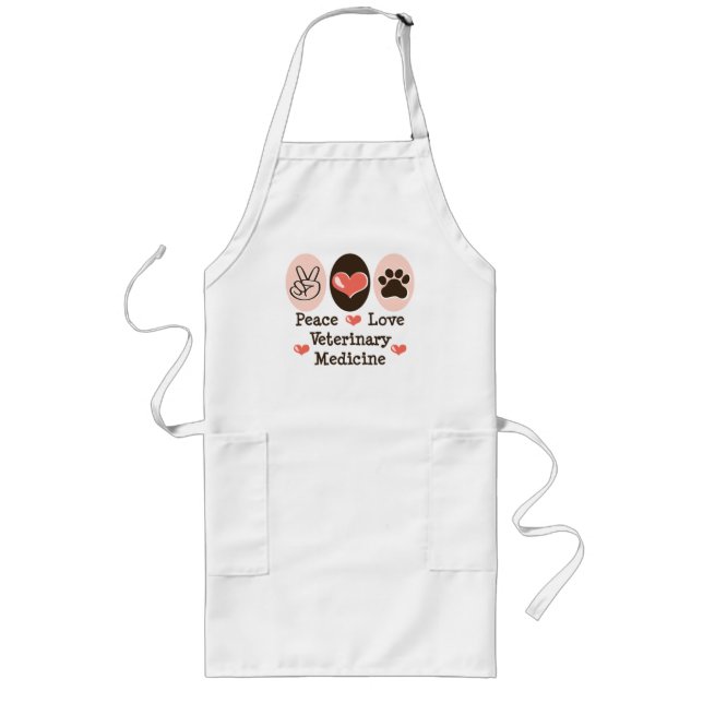 Peace Love Veterinary Medicine Apron (Front)