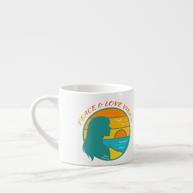 Peace & Love Vibes Espresso Cup (Left)
