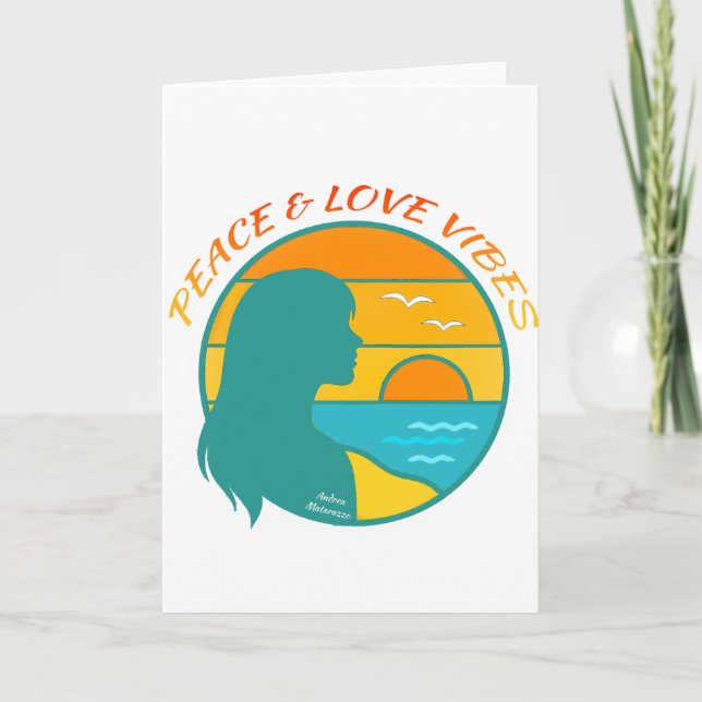 Peace & Love Vibes Note Card (Front)