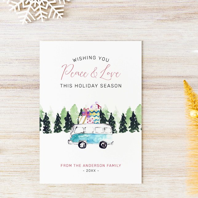 Peace & Love Vintage Van Christmas Holiday Gifts  (Creator Uploaded)