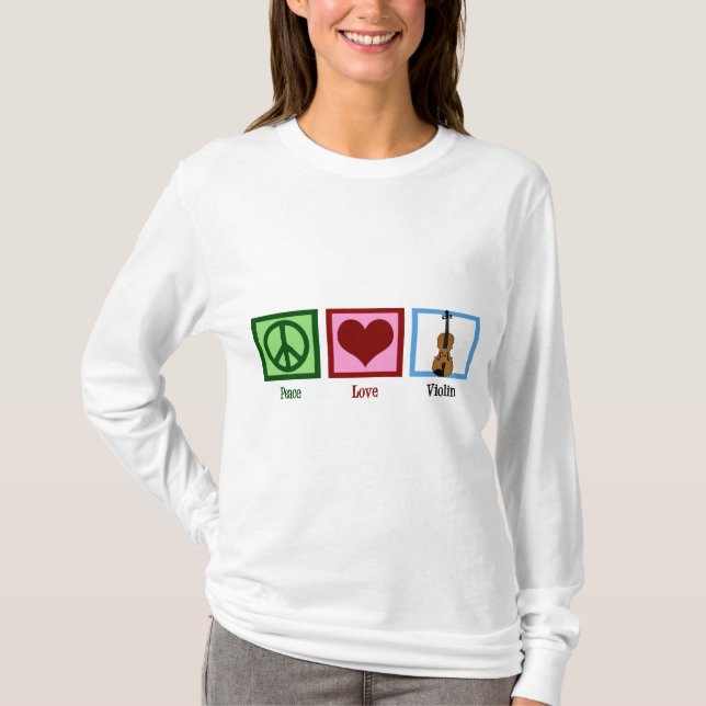 Peace Love Violin T-Shirt (Front)