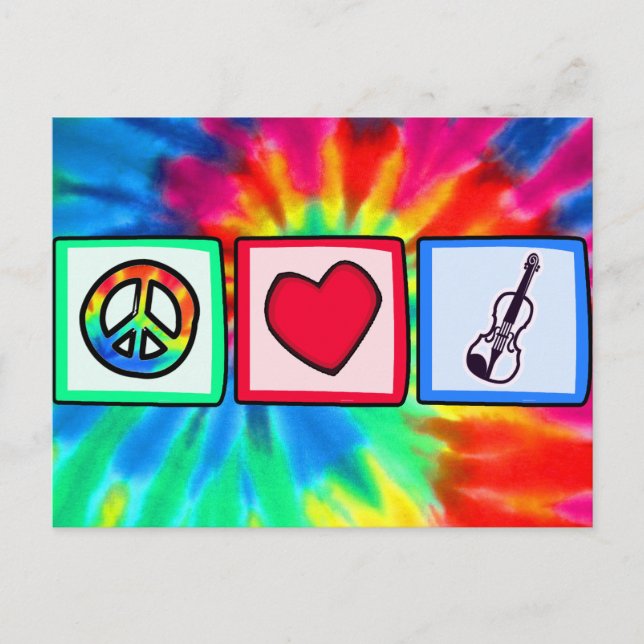 Peace, Love, Violins Postcard (Front)