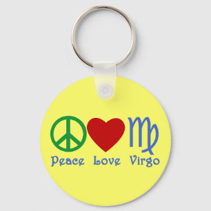 Peace Love Virgo Gifts and Products Key Ring