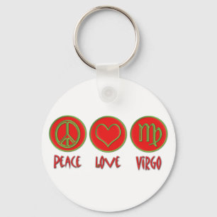 Peace Love Virgo Key Ring