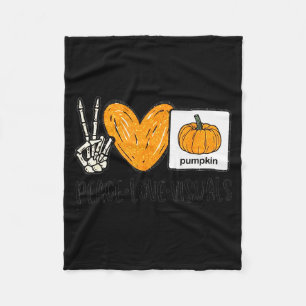 Peace Love Visuals Sped Teacher Pumpkin Skeleton H Fleece Blanket