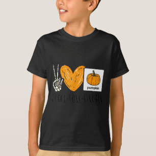 Peace Love Visuals Sped Teacher Pumpkin Skeleton H T-Shirt