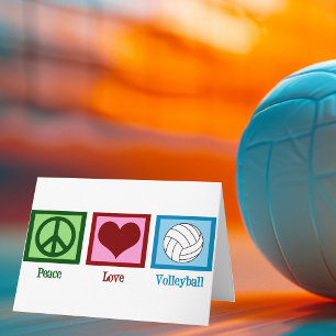 Peace Love Volleyball Card