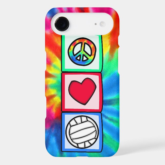 Peace, Love, Volleyball Case-Mate iPhone Case (Back)