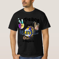 Peace Love Volleyball Gaga Life Mom Grandma Leopar