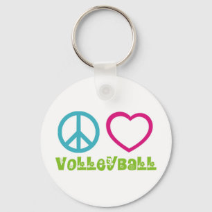 Peace Love Volleyball Key Ring