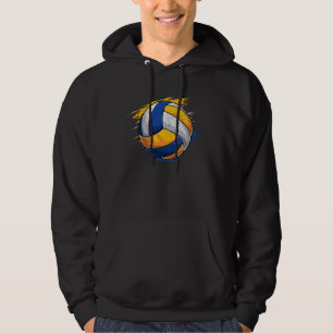 Peace - Love - Volleyball Lovers Netball Players Hoodie