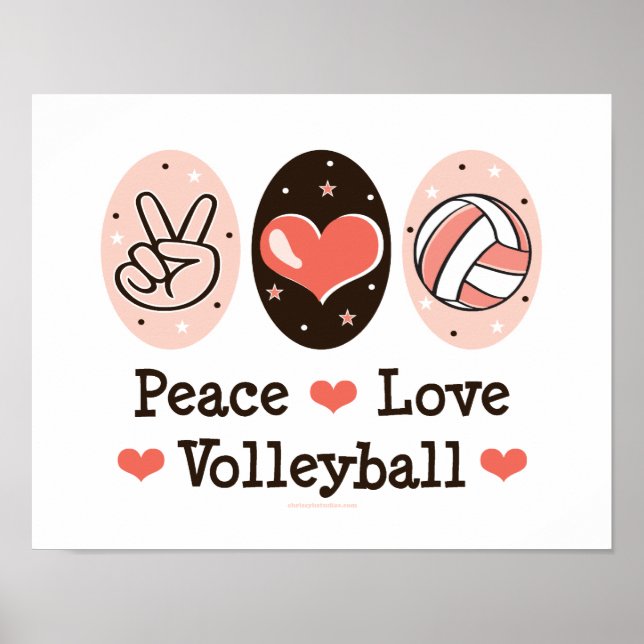 Peace Love Volleyball Poster (Front)