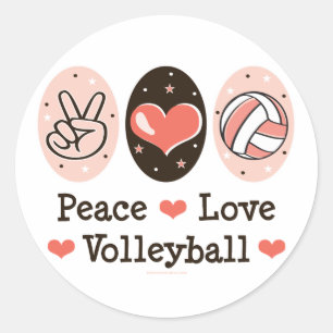 Peace Love Volleyball Sticker