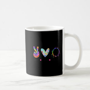 Peace Love Volleyball Tie Dye Rainbow Trippy Hippi Coffee Mug