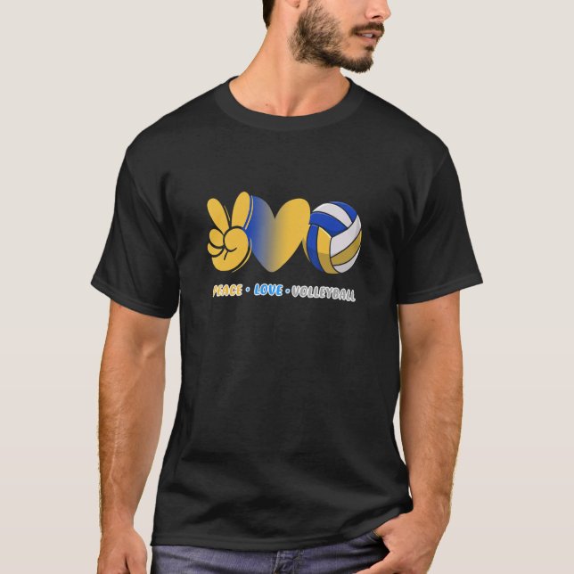 Peace Love Volleyball Tie Dye  Volleyball T-Shirt (Front)